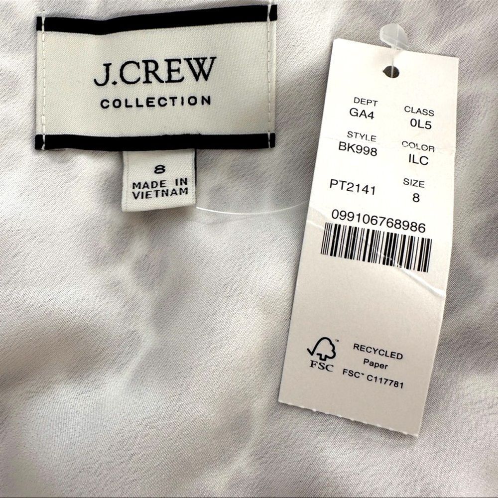 J. CREW One Shoulder Maxi Dress Leopard Print Maxi Size 8 • NEW WITH TAGS • - Picture 7 of 10